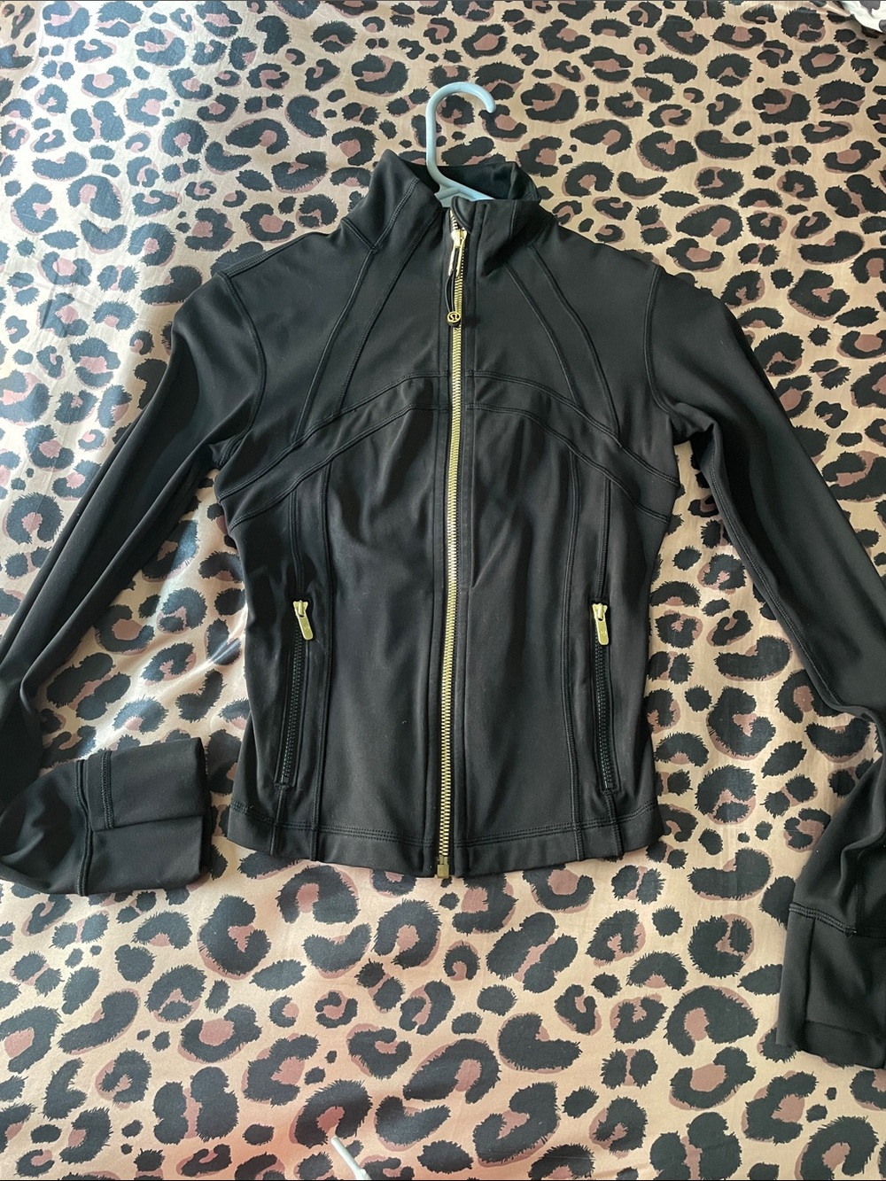 lululemon Define Cropped Jacket Black and Gold